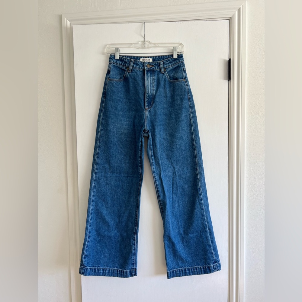 ROLLAS high rise wide leg jeans